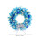Blue Pre-lit Christmas Wreath 16 Inch Battery LED 3