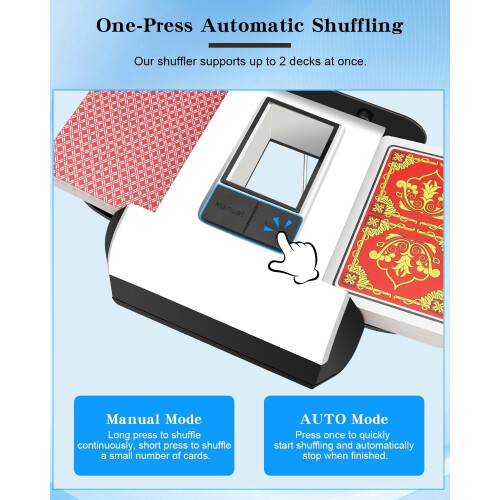 Portable Auto Card Shuffler Dual Mode 2000mAh Battery 2