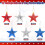 Lighted Star Tree Ornament Red White Blue 4th of July 6