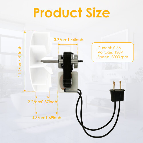Bathroom Exhaust Fan Motor Replacement Kit Universal 120V 1