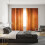 Orange Abstract Curtains Rod Pocket 42x63 Inch 2