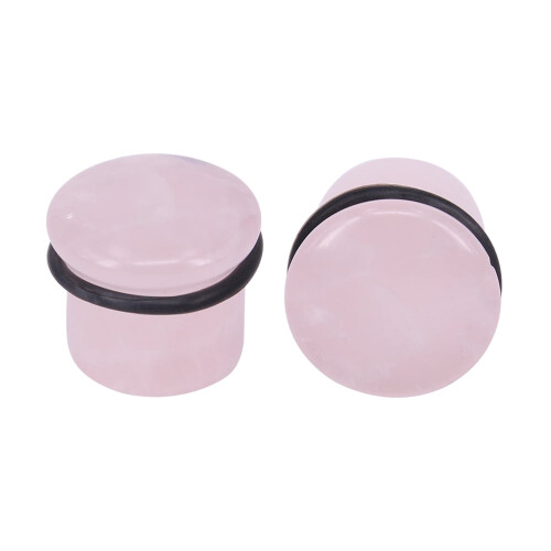 Pink Single Flared Ear Plug Tunnel Mushroom Shape Natural