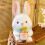 Easter Rabbit Plush Toy White Bunny 9 inches 1