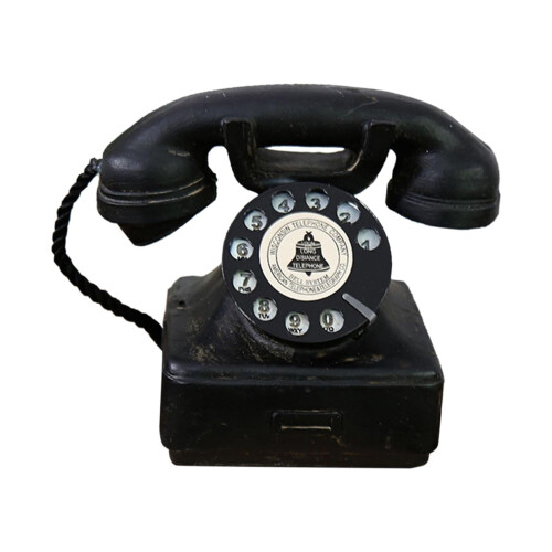 Vintage Rotary Telephone Statue Bar Decor Model