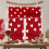 Valentine's Day Kitchen Curtains Set Farmhouse Red Love 3