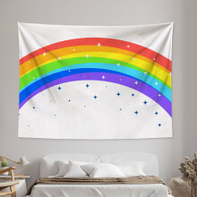 Bohemian Rainbow Tapestry 104x88 Inch