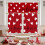Valentine's Day Kitchen Curtains Set Farmhouse Red Love 4
