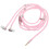 Pearl Chain Wired In-Ear Headset with Mic Pink 1