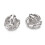 Silver Knot Clip-On Earrings White Gold Plated 3