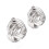 Silver Knot Clip-On Earrings White Gold Plated 6