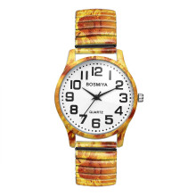 Bohemia Flower Stretch Watch for Women Large Face Big