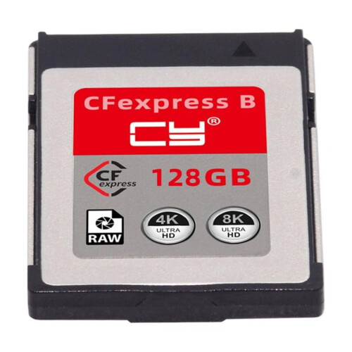 CY CFexpress Type-B 128GB Memory Card with CFE CFB Adapter