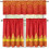 Gold Christmas Tree Kitchen Curtains Set with Rod Pocket 4