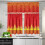Gold Christmas Tree Kitchen Curtains Set with Rod Pocket 5