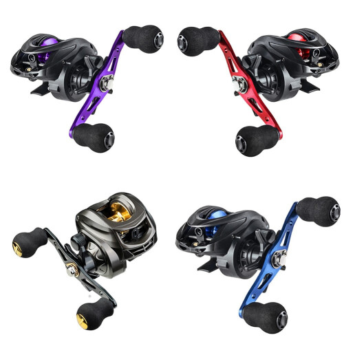 Baitcasting Reel Left-Hand Retrieve 6.3:1 Gear Ratio Red 1