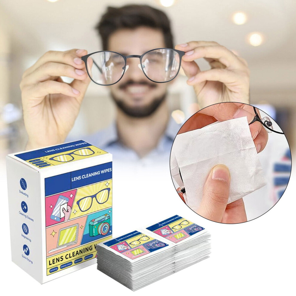 Lens Wipes Pre-Moistened Individually Wrapped 100 Pcs