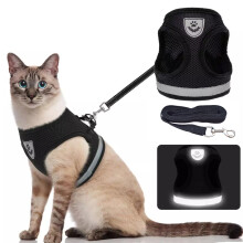 Cat Harness and Leash Set Adjustable Reflective Vest