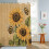 Κουρτίνα μπάνιου Sunflower Bee από λινό, αδιάβροχη 80x100 εκ. 2