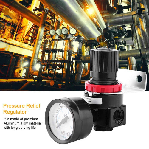 Air Line Pressure Regulator Mini Series 2 Pack 1/4 Inch NPT