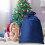 Christmas Ornament Storage Bag Navy Cloth Drawstring Bag 1
