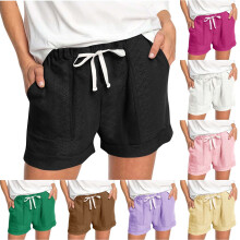 Women's Casual Summer Shorts Elastic Waist 7 inch Inseam