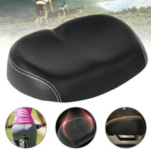 Willstar Black Leather Bike Saddle 1 Piece