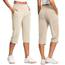 Women's Capris Petite Stretch Casual Pants with Pockets