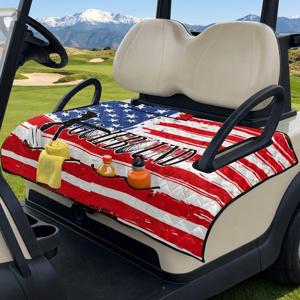 American Flag Golf Cart Seat Covers Portable Foldable 9422877158935