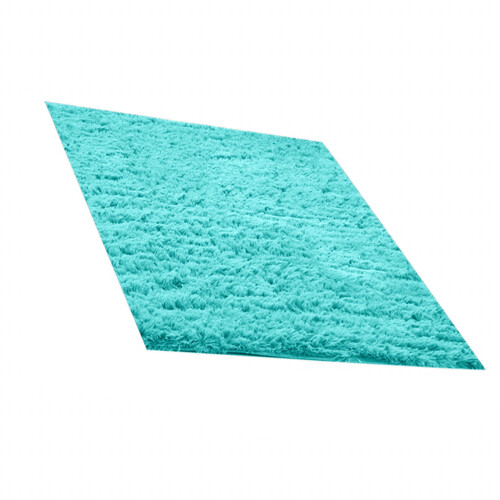 Soft Fluffy Shaggy Rug Blue Rectangle 19.7 x 31.5 in
