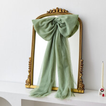 Green Velvet Christmas Bow Oversized 29.5 Inch