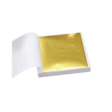 Golden Leaf Foil Sheets 3.15x3.35 Inches 100 Pcs