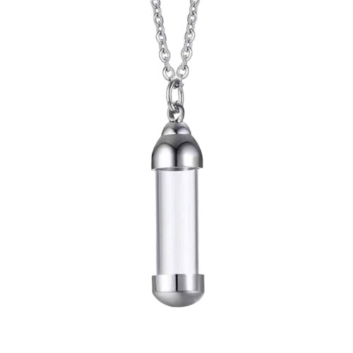 Cremation Urn Necklace Glass Pendant Waterproof Openable