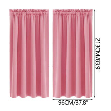 Blackout Curtains Thermal Insulated 84x38 Inch Pink