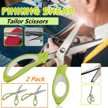 Pinking Shears for Fabric Cutting Comfort Grip 2-Pack