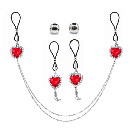 Rhinestone Nipple Chain Non-Piercing Bra Chain 1 Piece