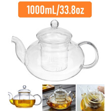 Clear Glass Teapot with Infuser 1000 ml
