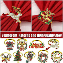 27 Stücke Weihnachts Servietten Ringe Satz Metall Weihnachts Servietten Halter Weihnachts Baum Servietten Ring Dekor
