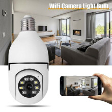 Light Bulb Camera 360 Panoramic 2.4GHz WiFi with 2-Way Audio