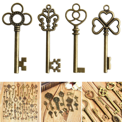 Antique Skeleton Keys Rustic Wedding Decoration 69 Pieces