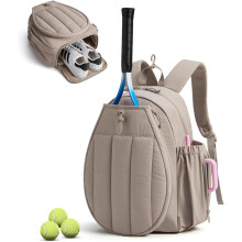 Women's Tennis Gym Duffle Bag with 2 Racket Slots Shoe