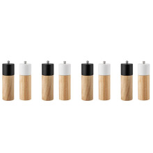 8 Paquetes Molinillo de Madera para Sal Y Pimienta Molinos de Especias Y Nueces Botella de Molinillo de Condimentos de Mano Cocinar Herramientas de