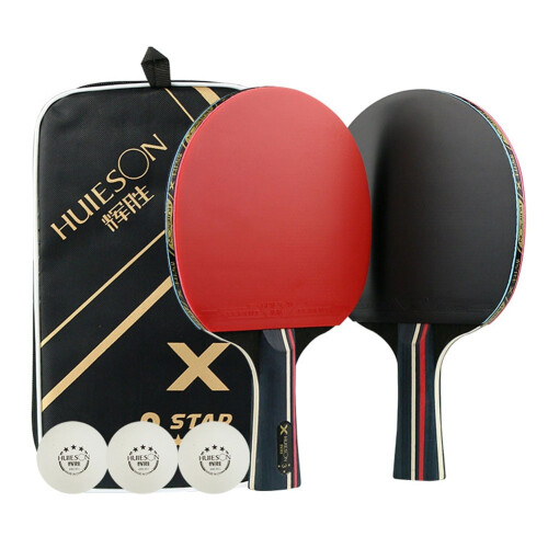 Table Tennis Racket Set Wood Beginner 2 Pcs