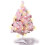 Pink Tabletop Christmas Tree with LED Lights 12in 3