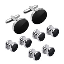 Cufflinks and Studs Set Classic Solid Formal 2 Cufflinks 6