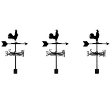 3X Weerwijzer met Dierlijke Kippen Tuinstaak Windwijzer Windrichting Indicator Haan Haan Ornament Art