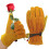 Leather Work Gloves Cotton-Lined Thorn-Proof Large 1