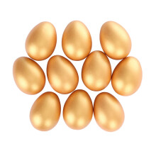 Wooden Simulation Easter Eggs 2.3 Inch Solid 10 Pack