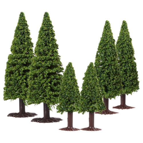 Pine Tree Model Toy Set Green Cypress Trees for Sand Table