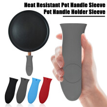 Housse de poignée de casserole en silicone résistante à la chaleur pour fonte
