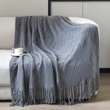 Knitted Throw Blanket Soft Flannel Fleece 180x130cm
